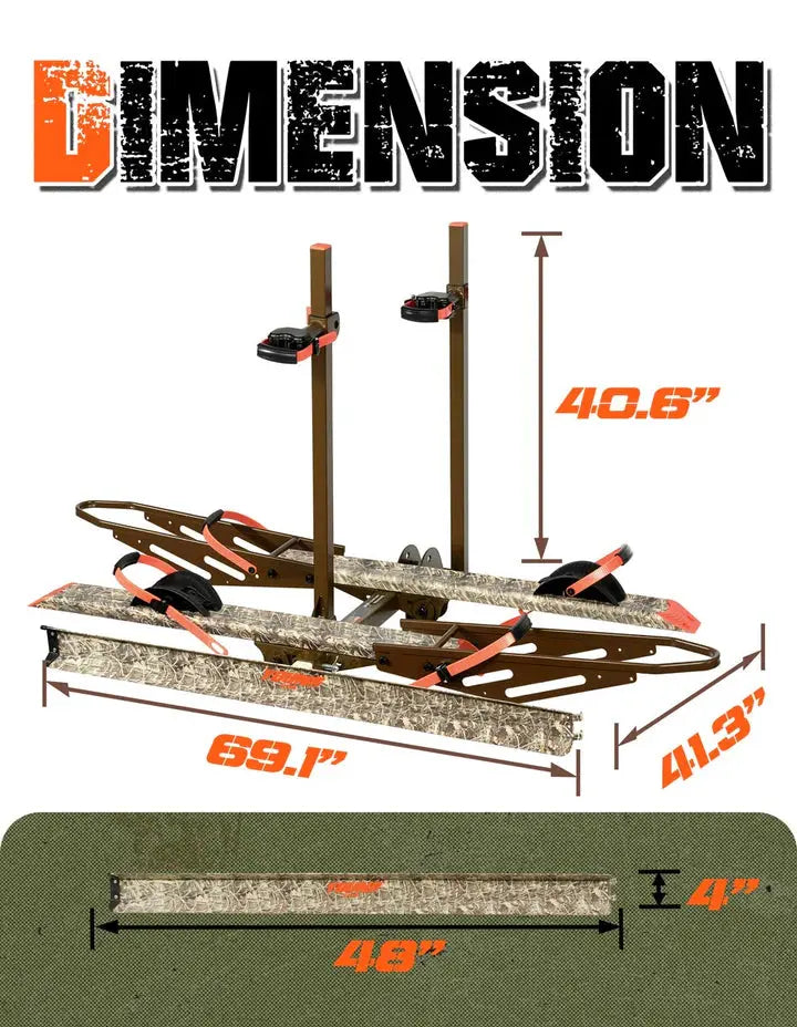Camo 2-Bike Hitch E-bike Rack with Ramp