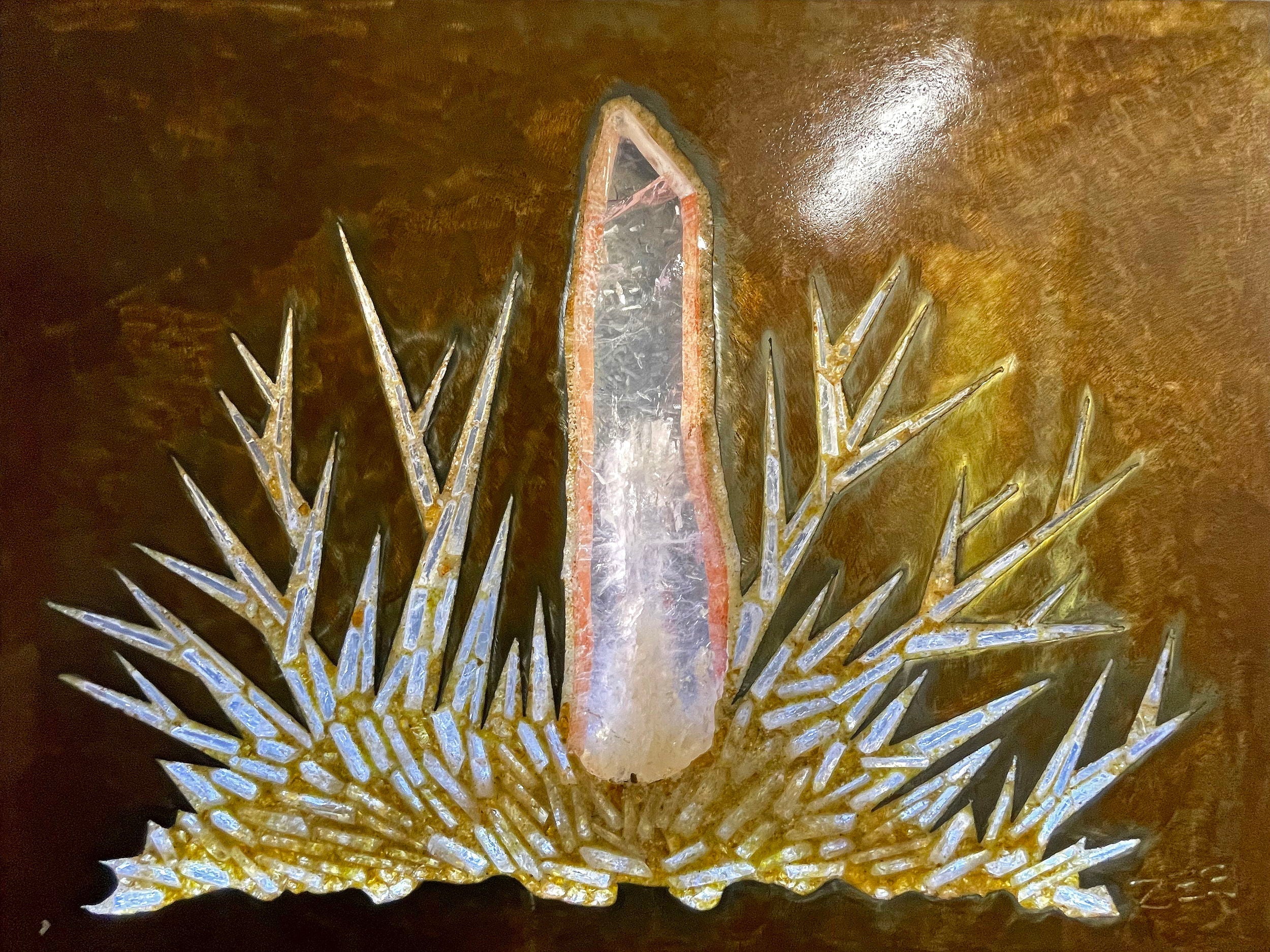 Illuminated Quartz Crystal Cluster Gemscape