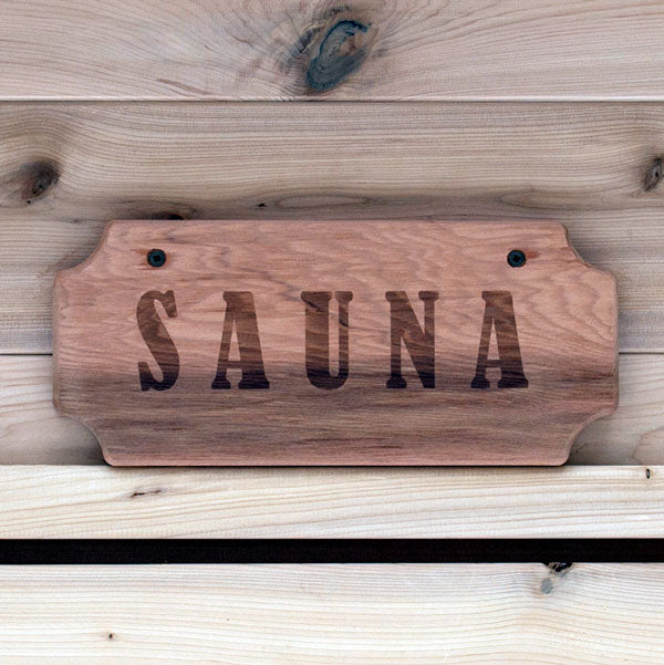 Cedar Routered Sauna Sign (Blank 5"x11" Clear Cedar) SHIP TO DUNBURNE