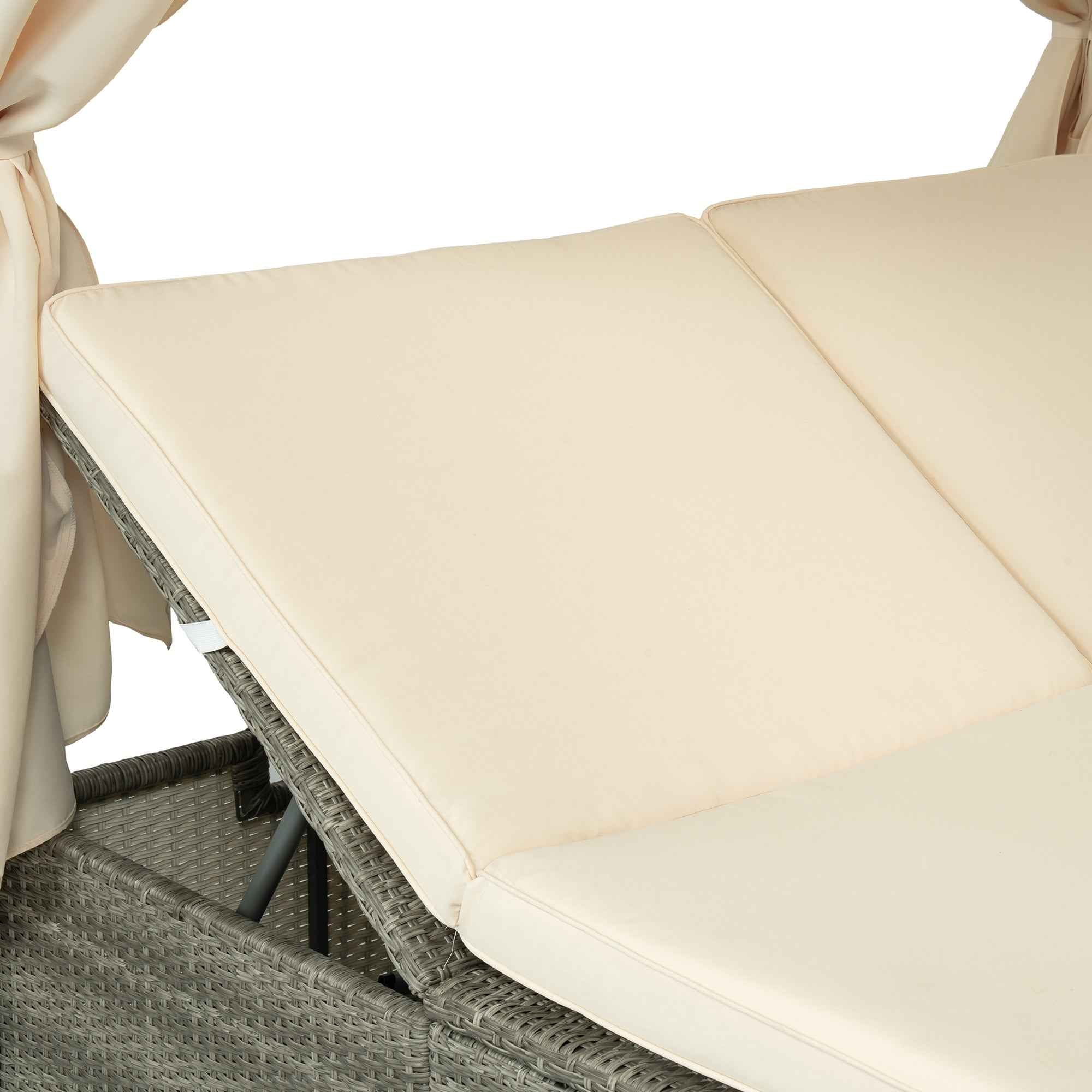 Adjustable Sun Bed With Curtain,High Comfort,With 3 Colors