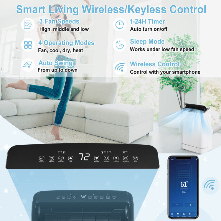 15,000 BTU Smart Portable AC with Heating