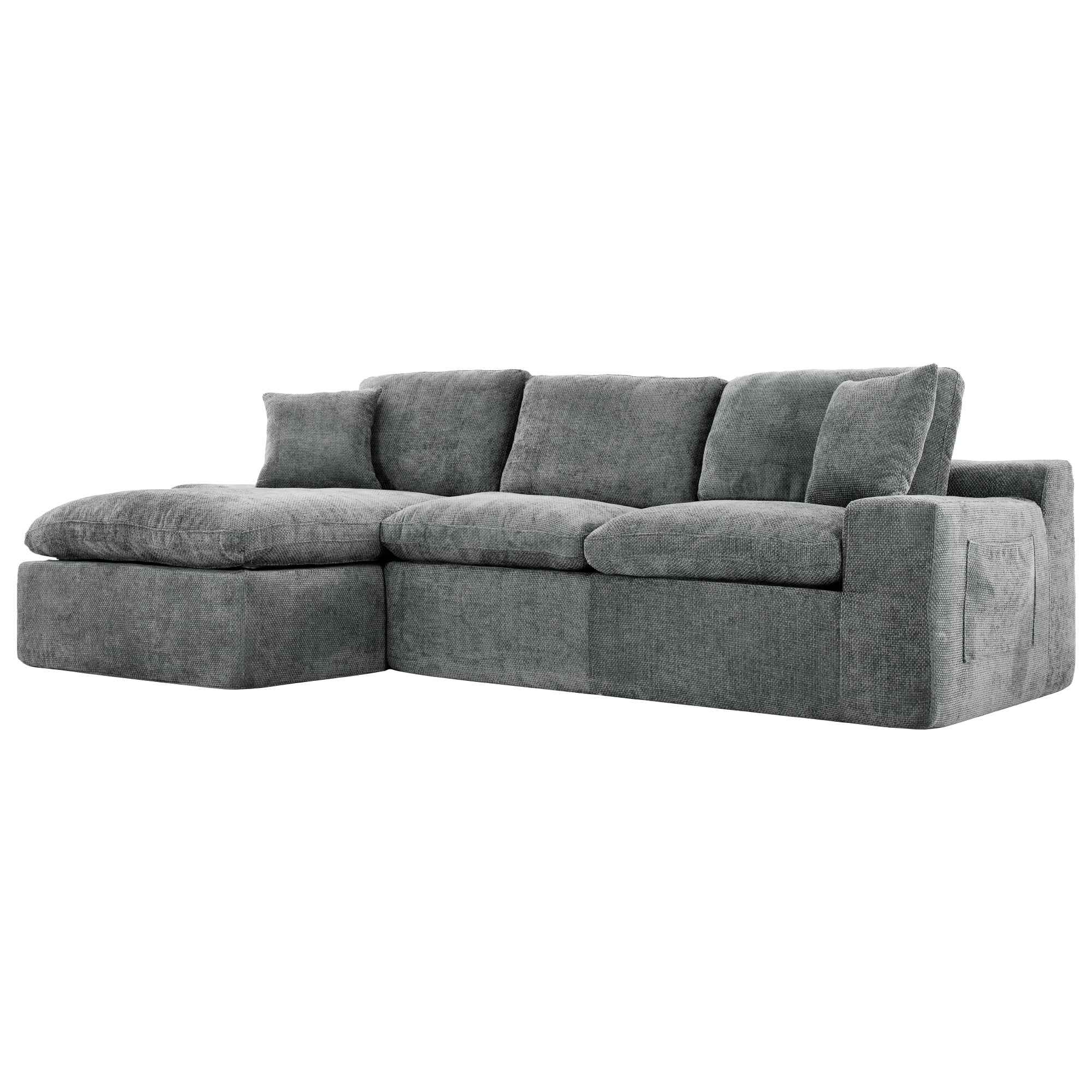 Cloud Sectional Sofa 107.9' Upholstered Sofa Couch with Double-layer