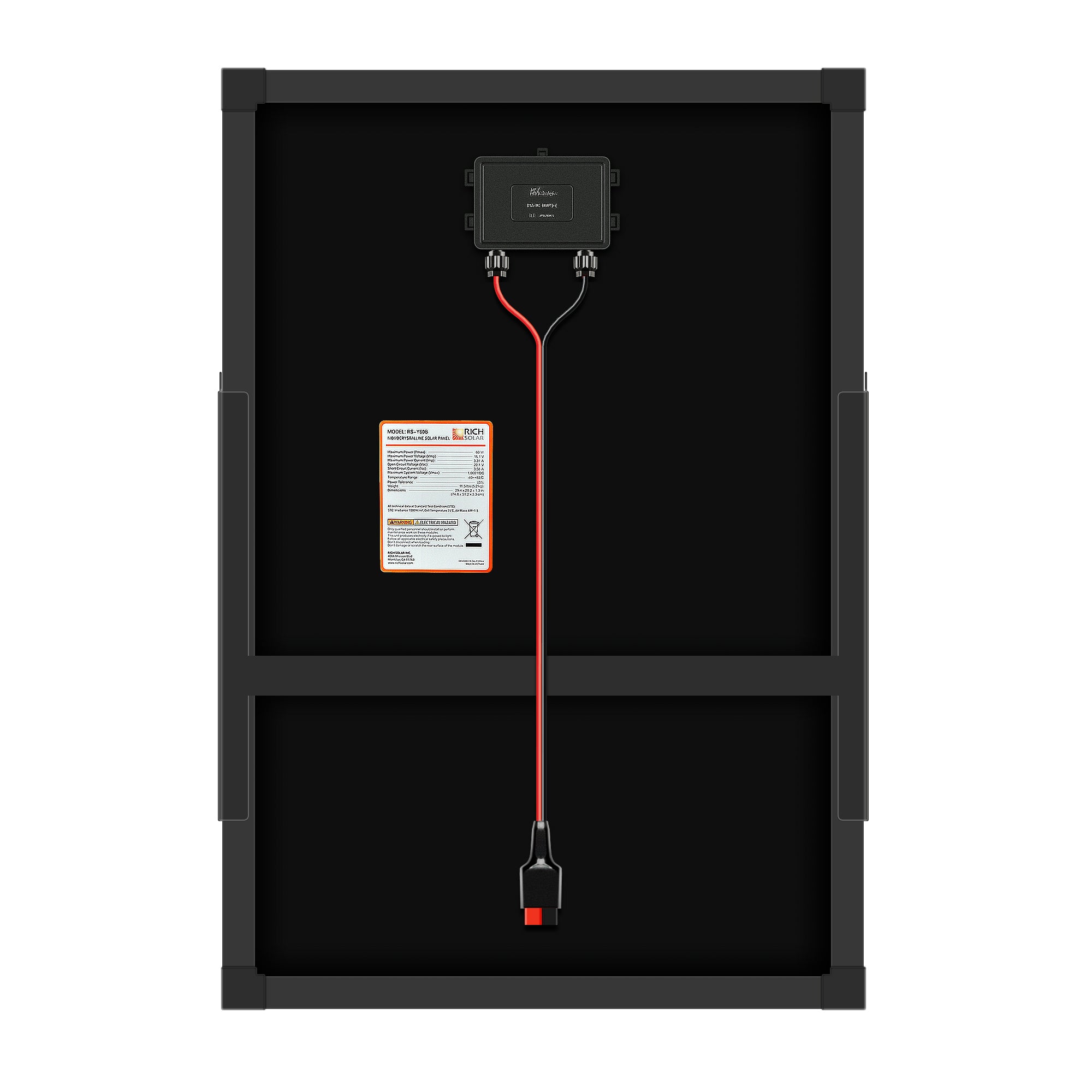 RICH SOLAR MEGA 60 Watt Portable Solar Panel Black