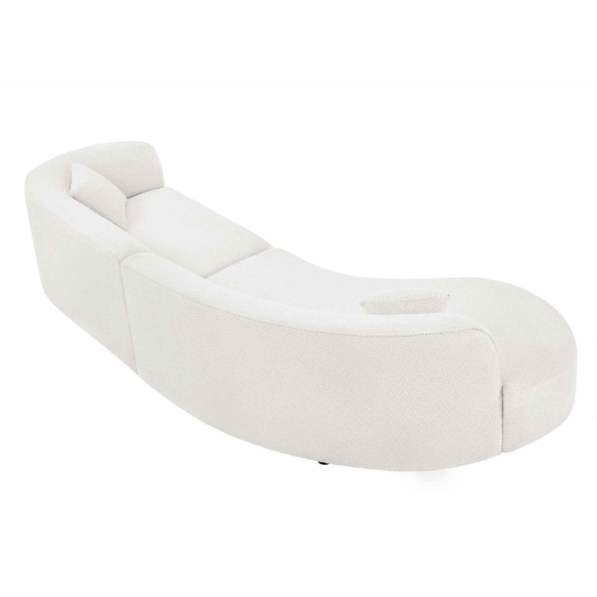 Luxury Modern Style Living Room Upholstery Curved Sofa with Chaise