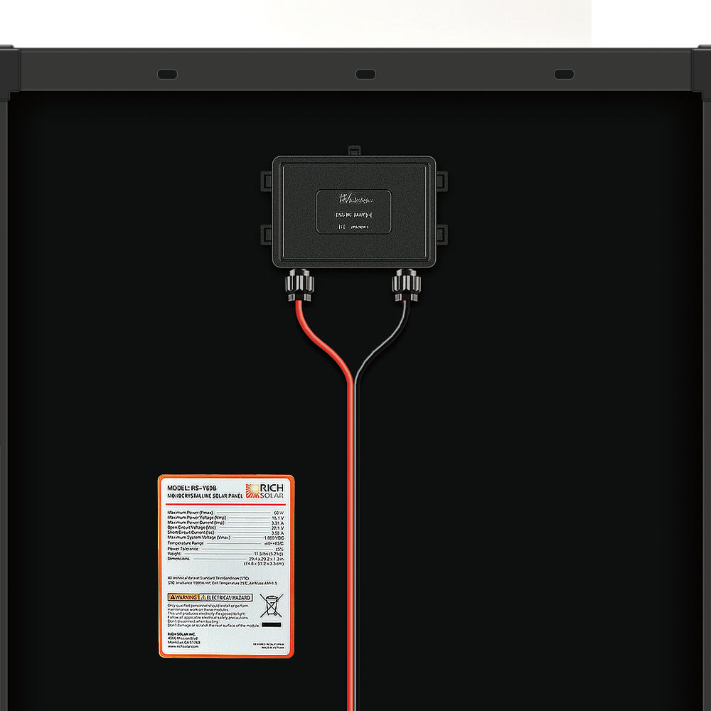 RICH SOLAR MEGA 60 Watt Portable Solar Panel Black