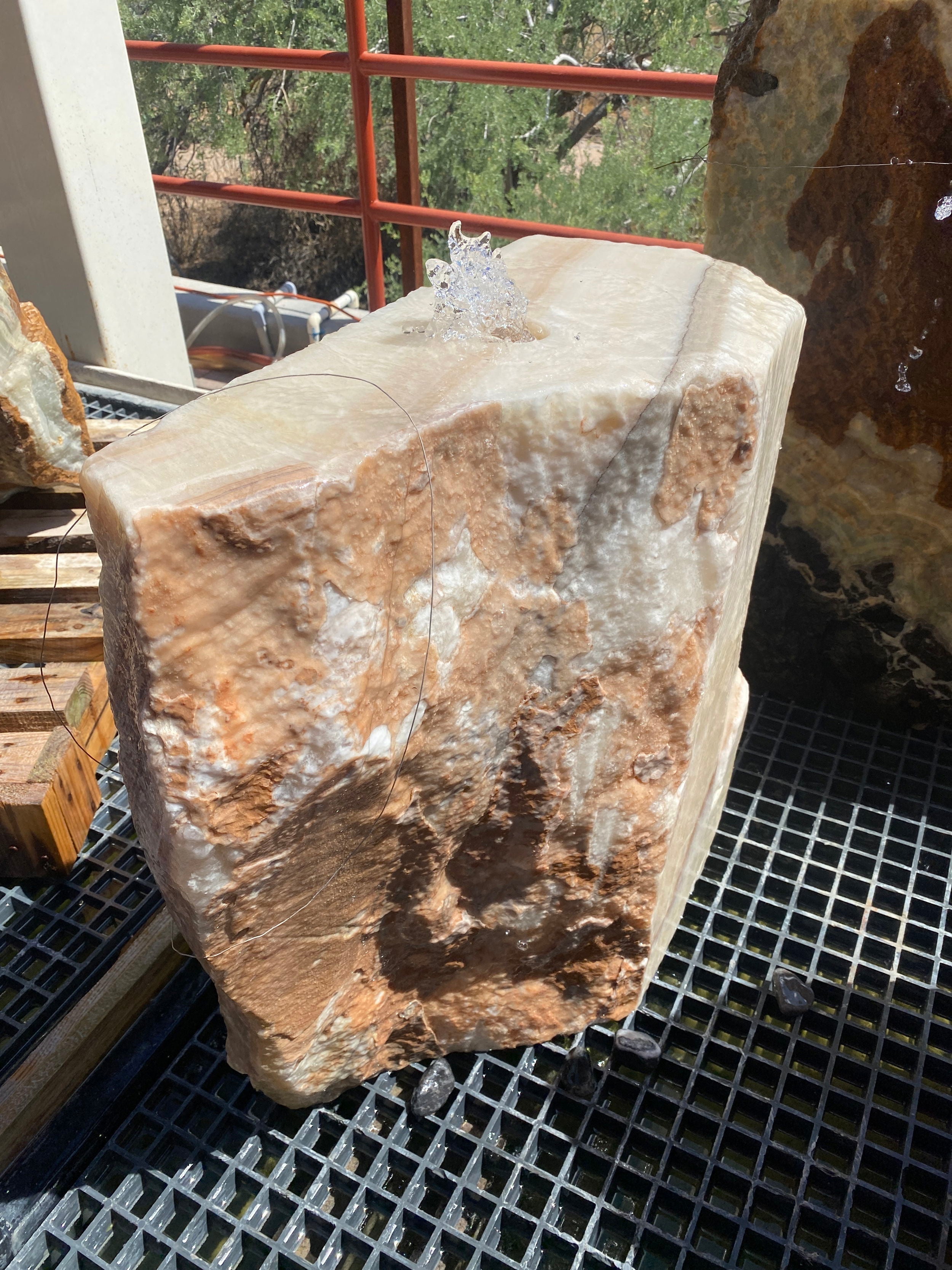 Tehuacan White Onyx Fountain