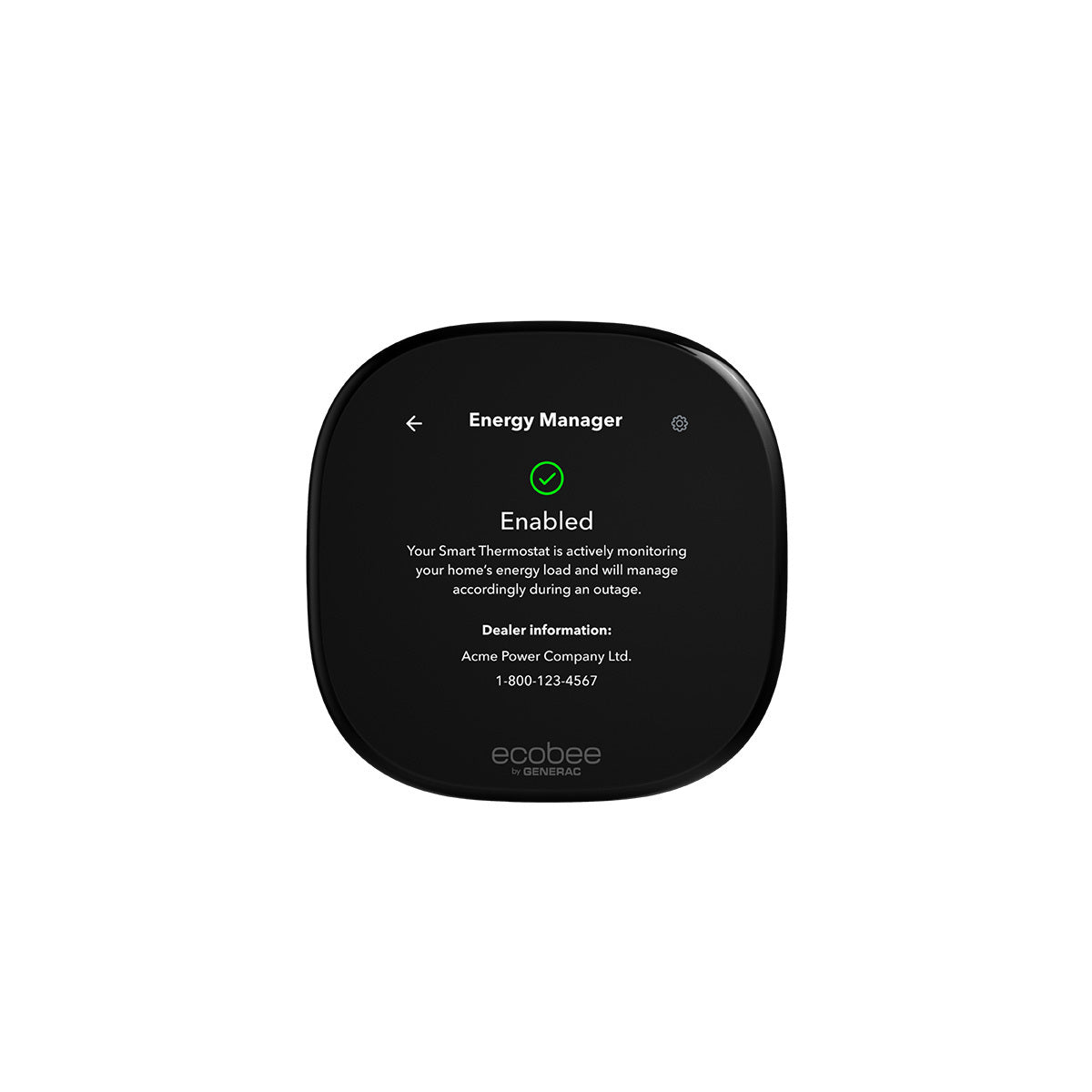 7364 - ecobee by Generac Smart Thermostat