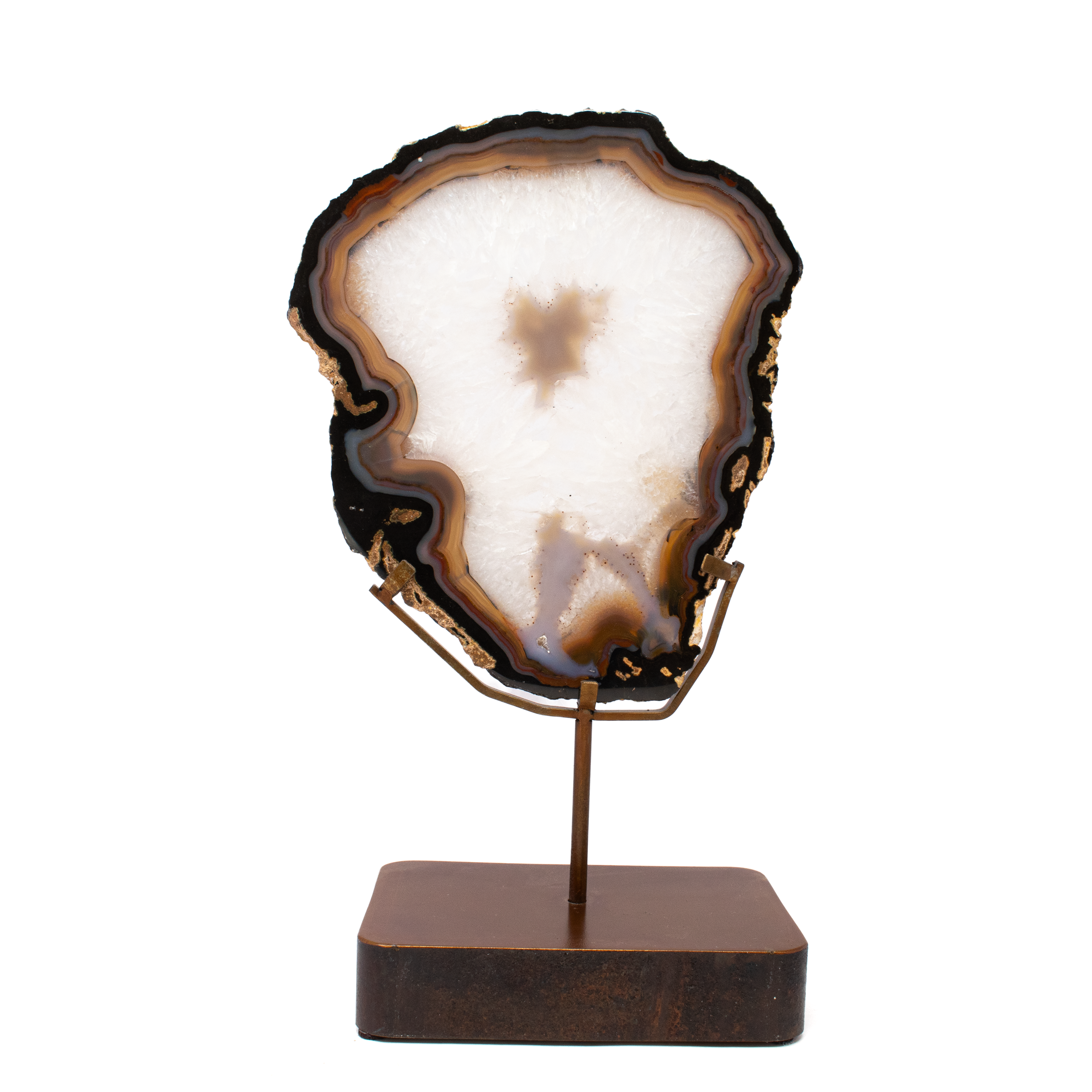 Agate Slice On Custom Stand