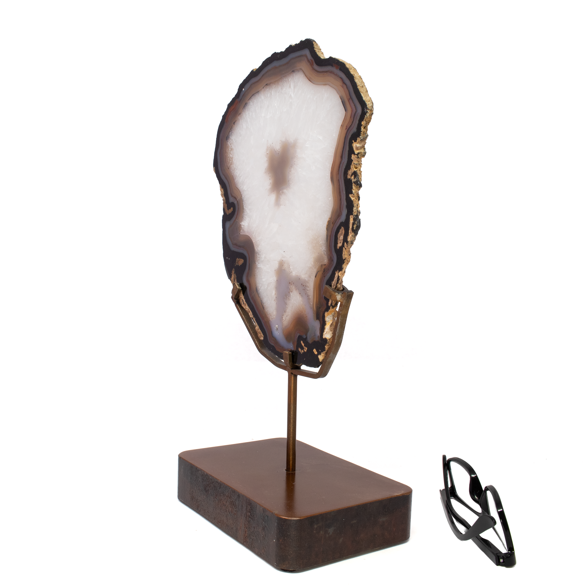 Agate Slice On Custom Stand