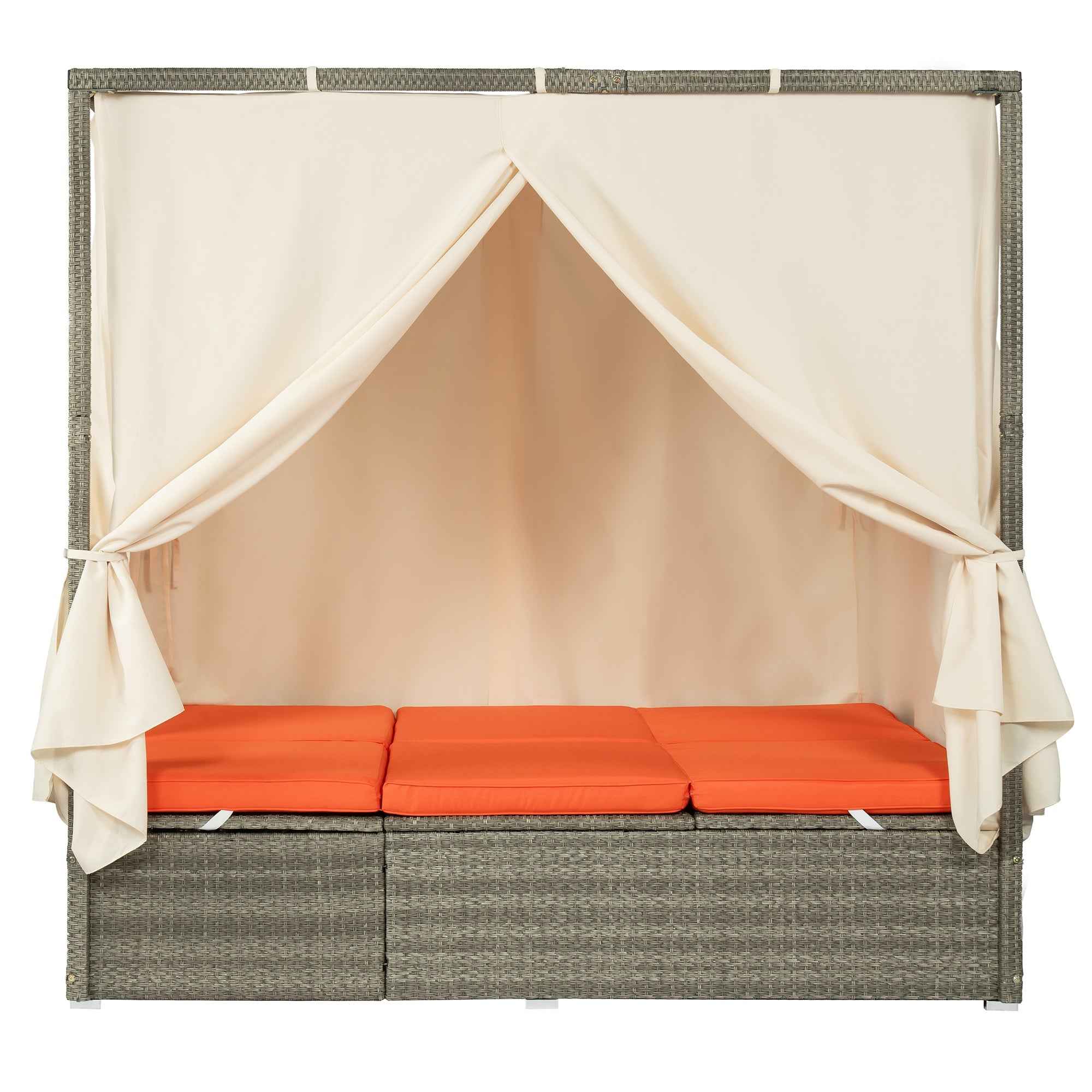 Adjustable Sun Bed With Curtain,High Comfort,With 3 Colors