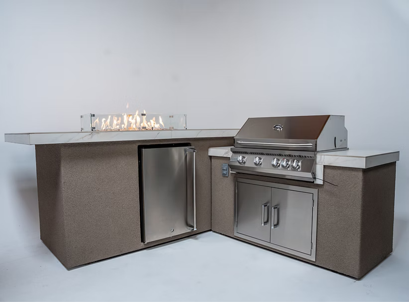Baja with Fire Kitchen Island