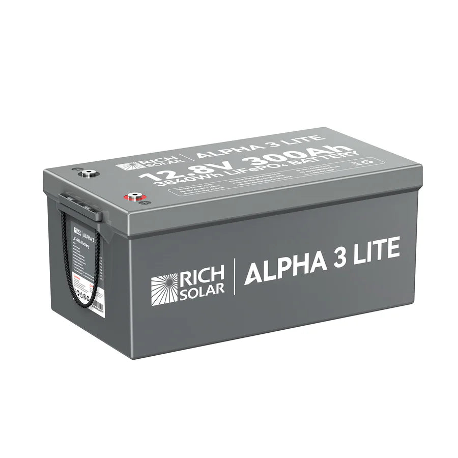 ALPHA 3 LITE | 12V 300Ah LiFePO4 Battery |12V Lithium Battery for RVs, Cabins, Off-Grid | 4,000 Lifetime Cycles