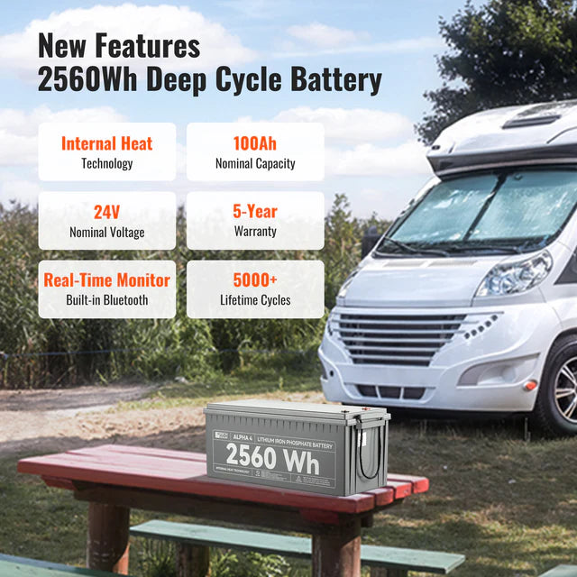 ALPHA 4 | 24V 100Ah LiFePO4 Battery