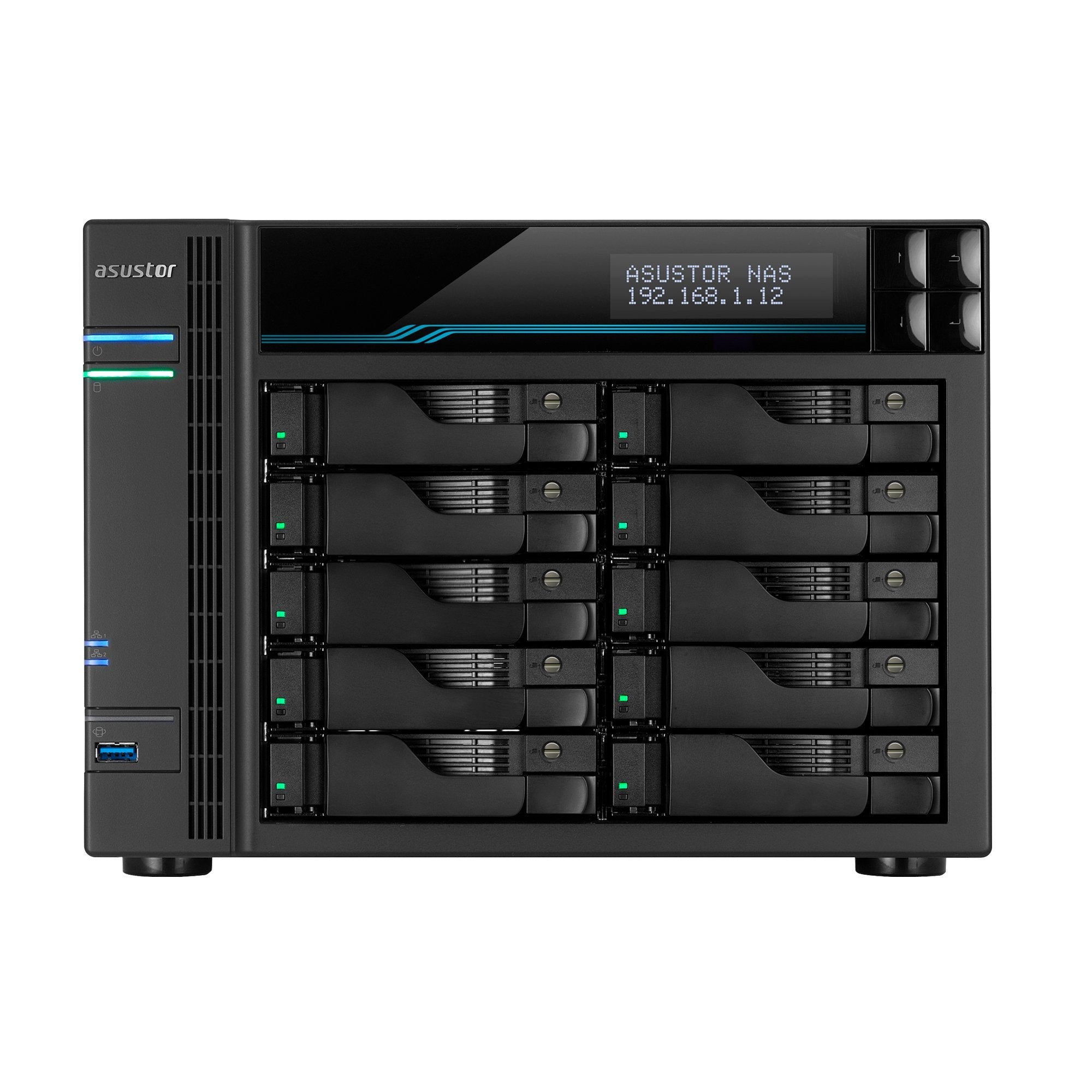 ASUSTOR AS7110T 10 Bay NAS, i9 Xeon E-2224 3.5GHz Quad-core 8GB DDR4,
