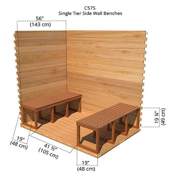 Single Tier Side Wall Benches