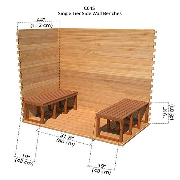 Single Tier Side Wall Benches