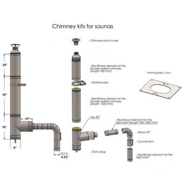 Chimney Set for out the Side with Elbow