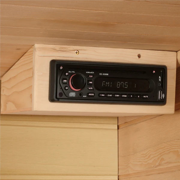 Maxxus Avignon 3 Person Corner Low EMF FAR Infrared Sauna Canadian Red Cedar MX-K356-01 CED