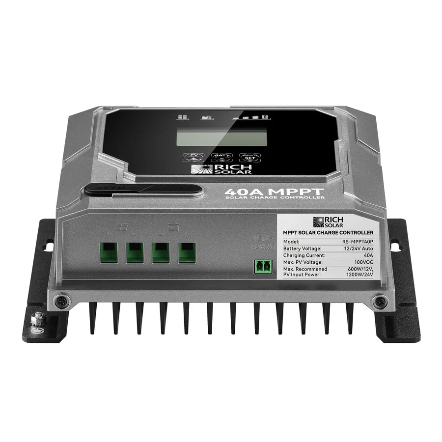 BRAVO 40 | 40 Amp MPPT Solar Charge Controller | Premium 40A 12V/24V MPPT Solar Controller for RVs, Trailers, Campers, Vans, Boats, Off-Grid