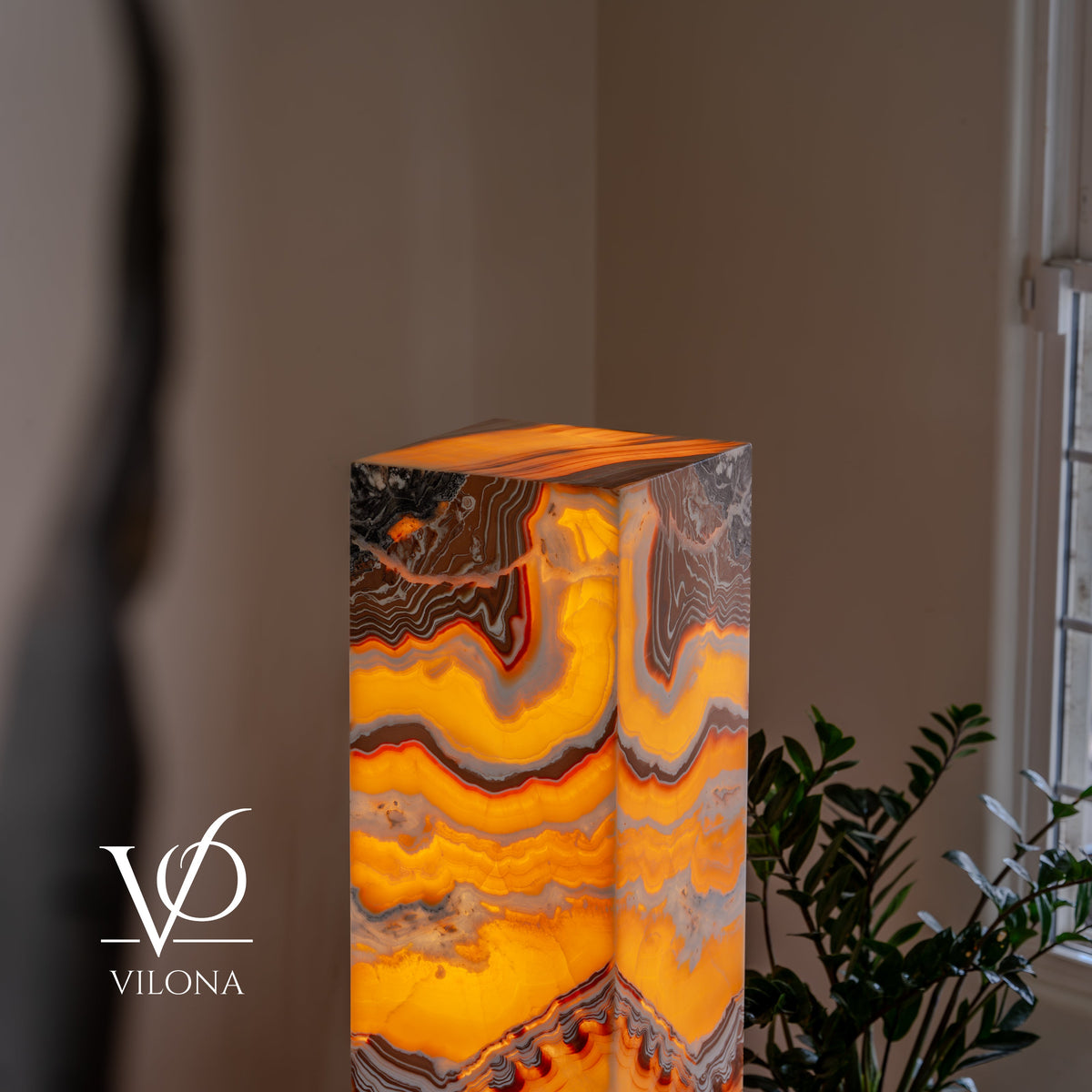 Miami Sunset Onyx Floor Lamp - 59" Tall - (#2)