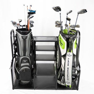 GolfBays Dual Bag Display Storage Organizer