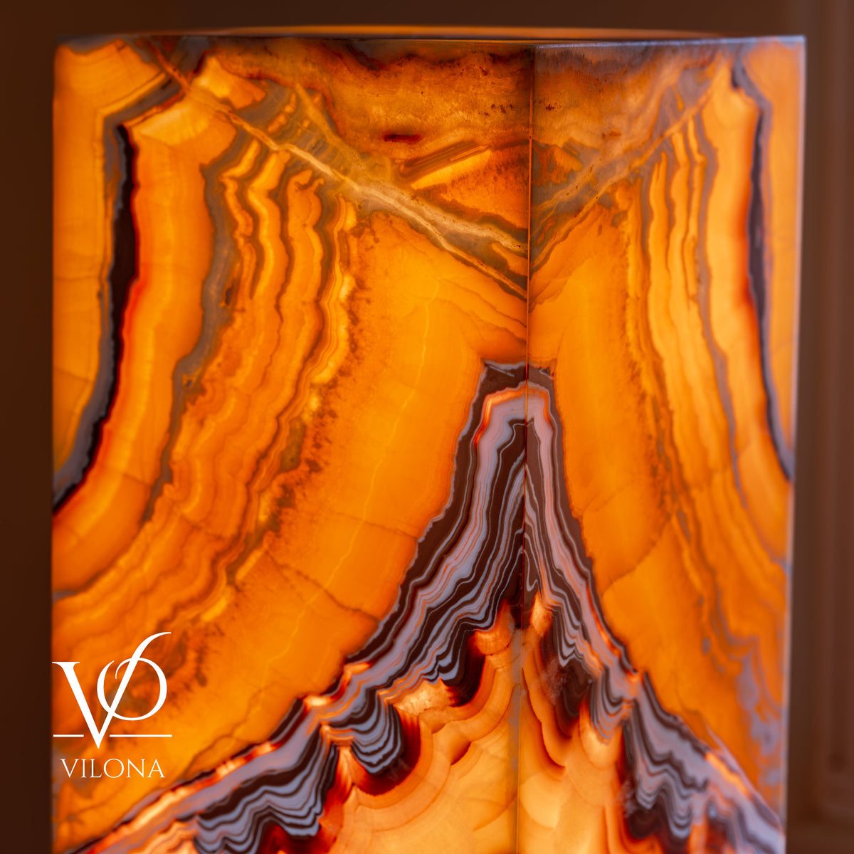 Miami Sunset Onyx Floor Lamp - 51.25" Tall - (#1)