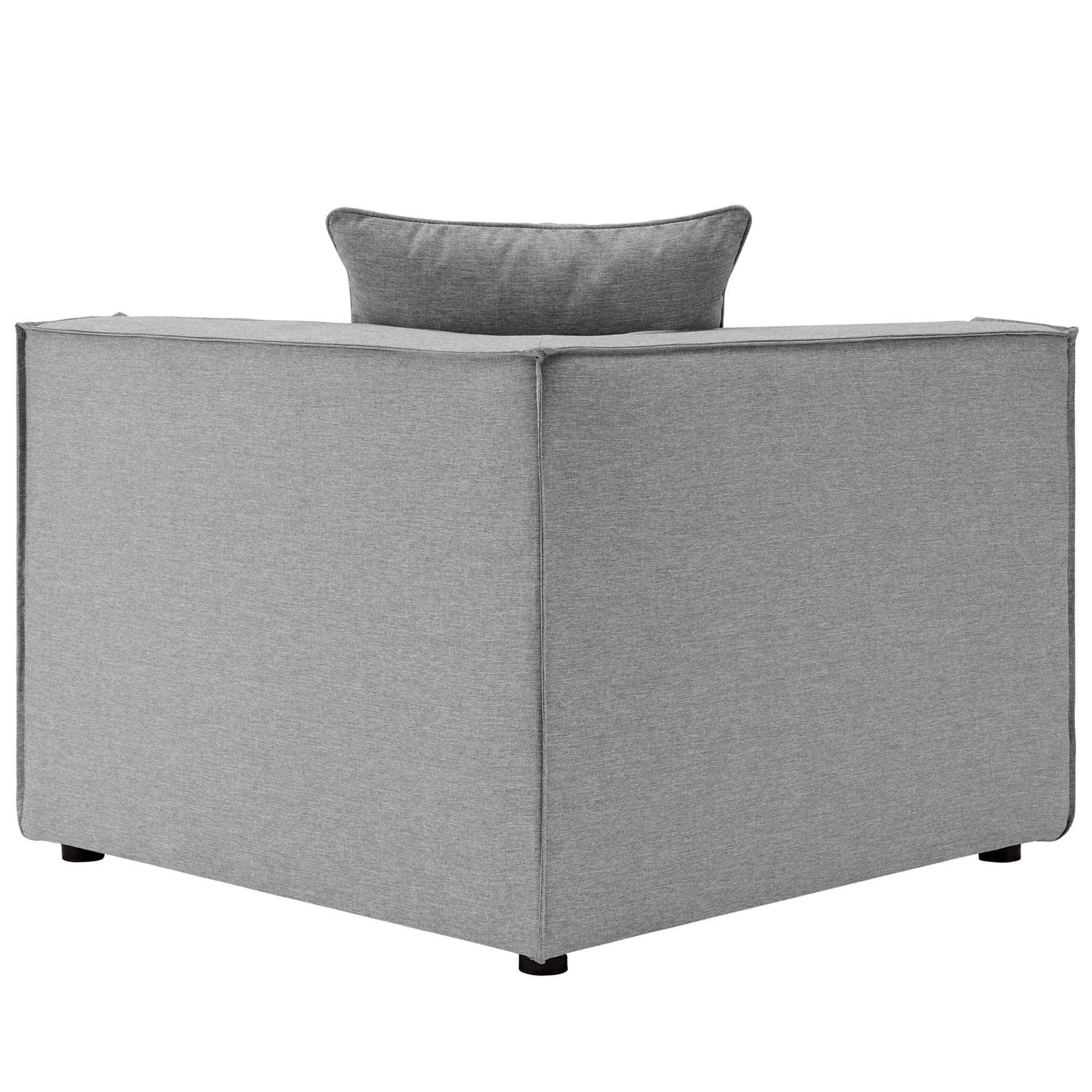 Patio Elegance Sectional Sofa - Saybrook 8-Piece Outdoor Upholstered Sofa by Modway