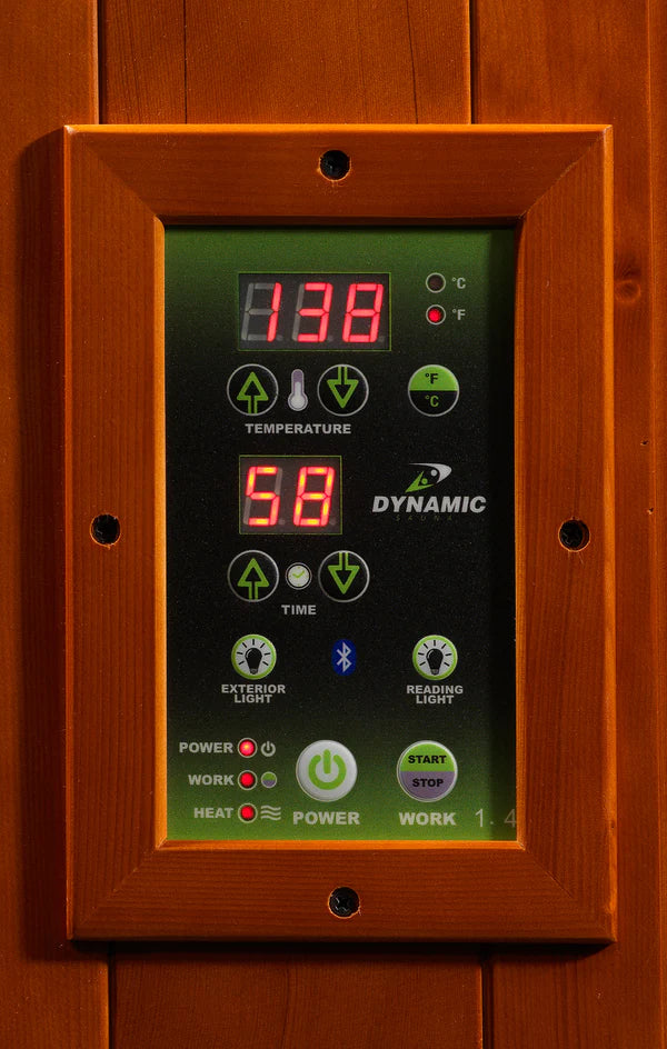 Dynamic  Hemming Elite 2 Person Corner Ultra Low EMF Far Infrared Sauna DYN-6225-02 Elite