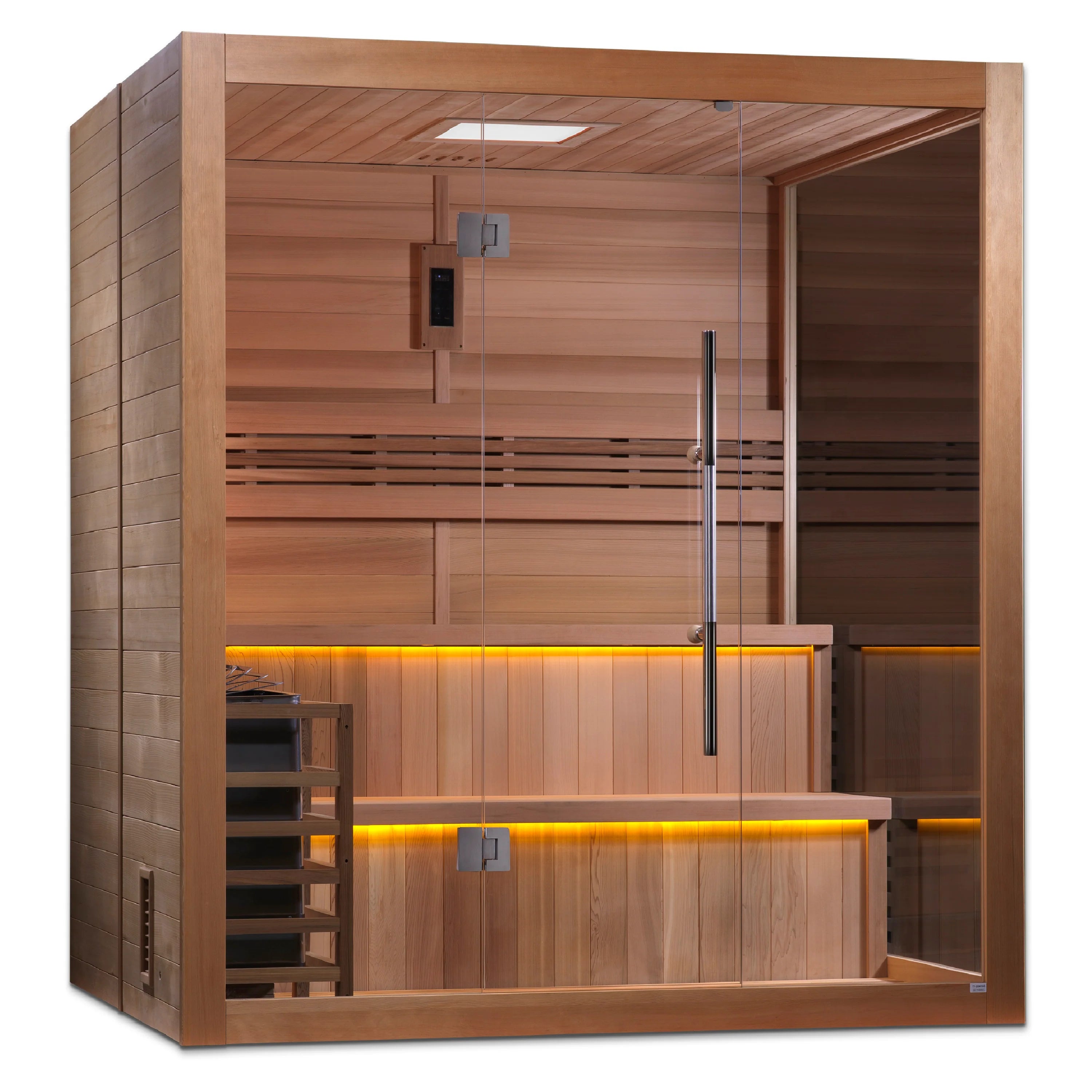 Golden Designs Kuusamo 6 Person Traditional Sauna – Canadian Red Cedar Interior GDI-7206-01