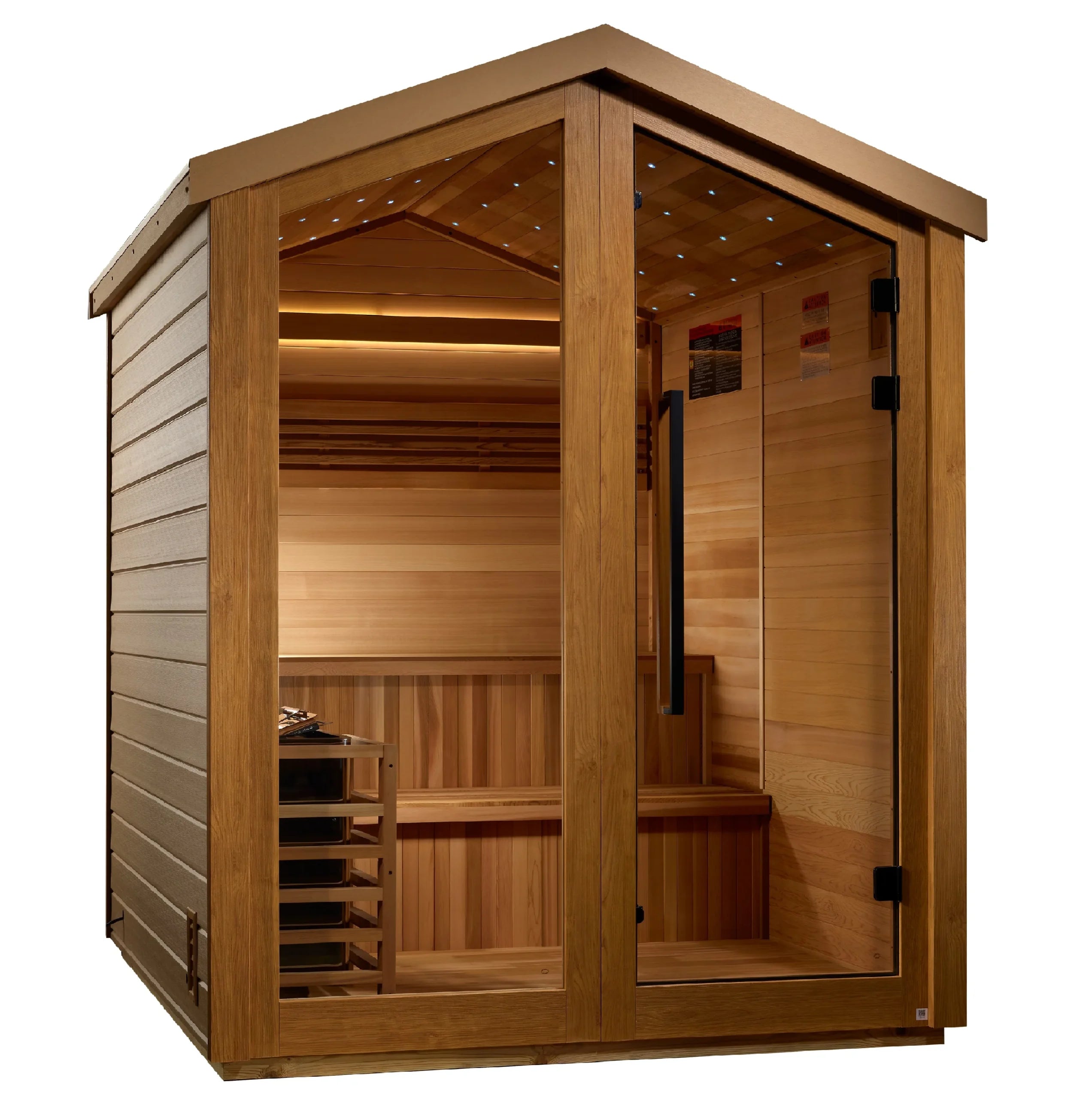 Golden Designs Kaarina 6 Person Outdoor Traditional Sauna – Canadian Red Cedar Interior GDI‐8506‐01