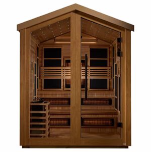 Golden Designs Kaskinen 6 Person Outdoor Hybrid Sauna  – Canadian Red Cedar Interior GDI‐8526‐01