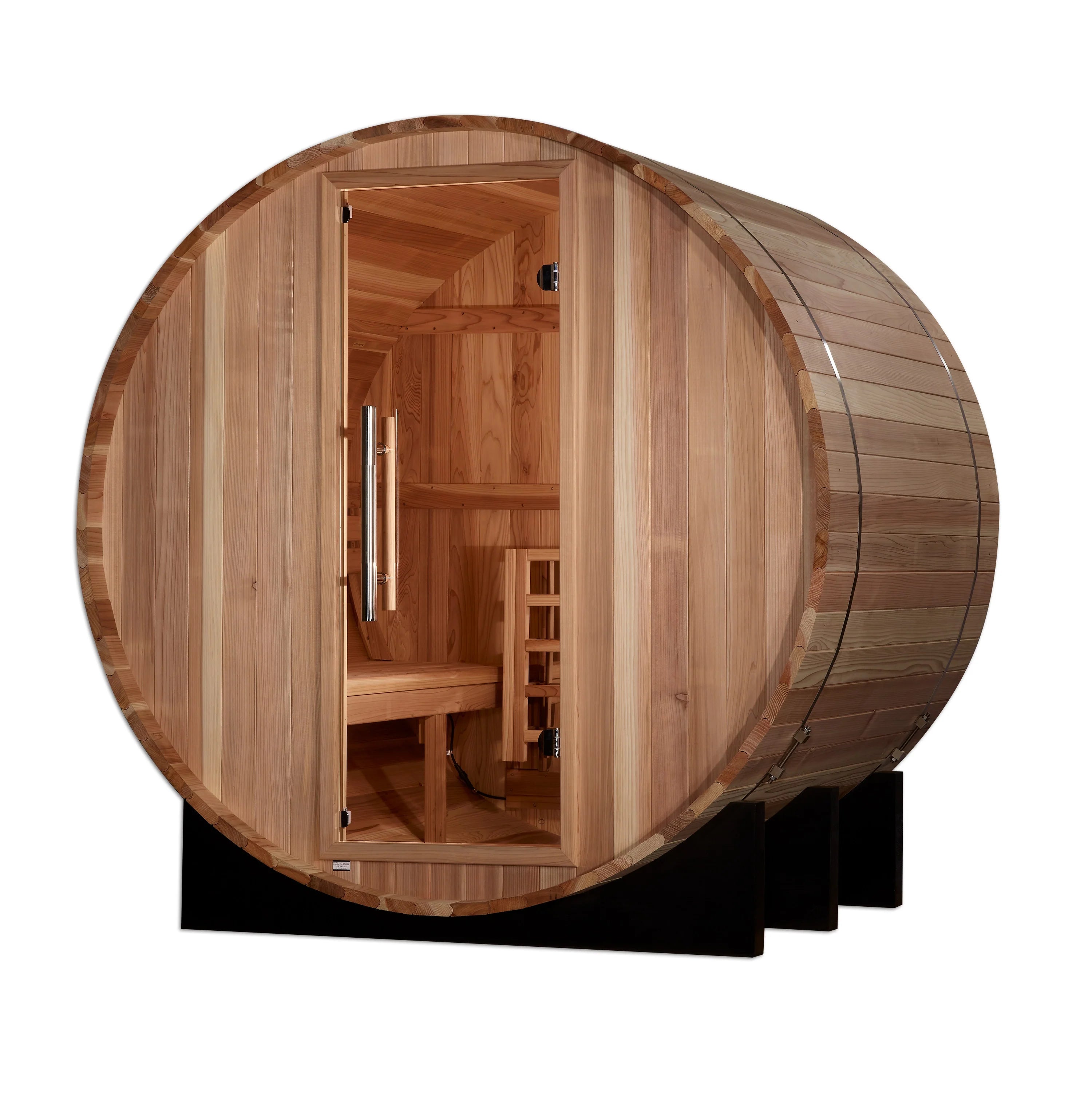 Golden Designs St. Moritz 2 Person Barrel Traditional Sauna – Pacific Cedar GDI-B002-01