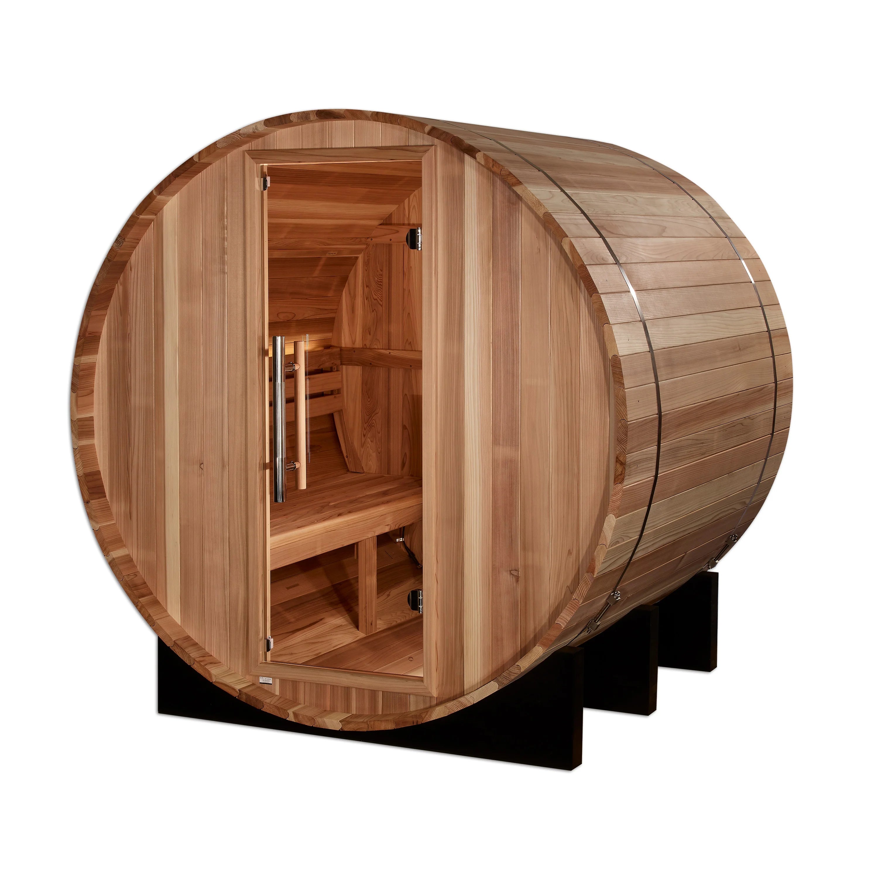 Golden Designs St. Moritz 2 Person Barrel Traditional Sauna – Pacific Cedar GDI-B002-01