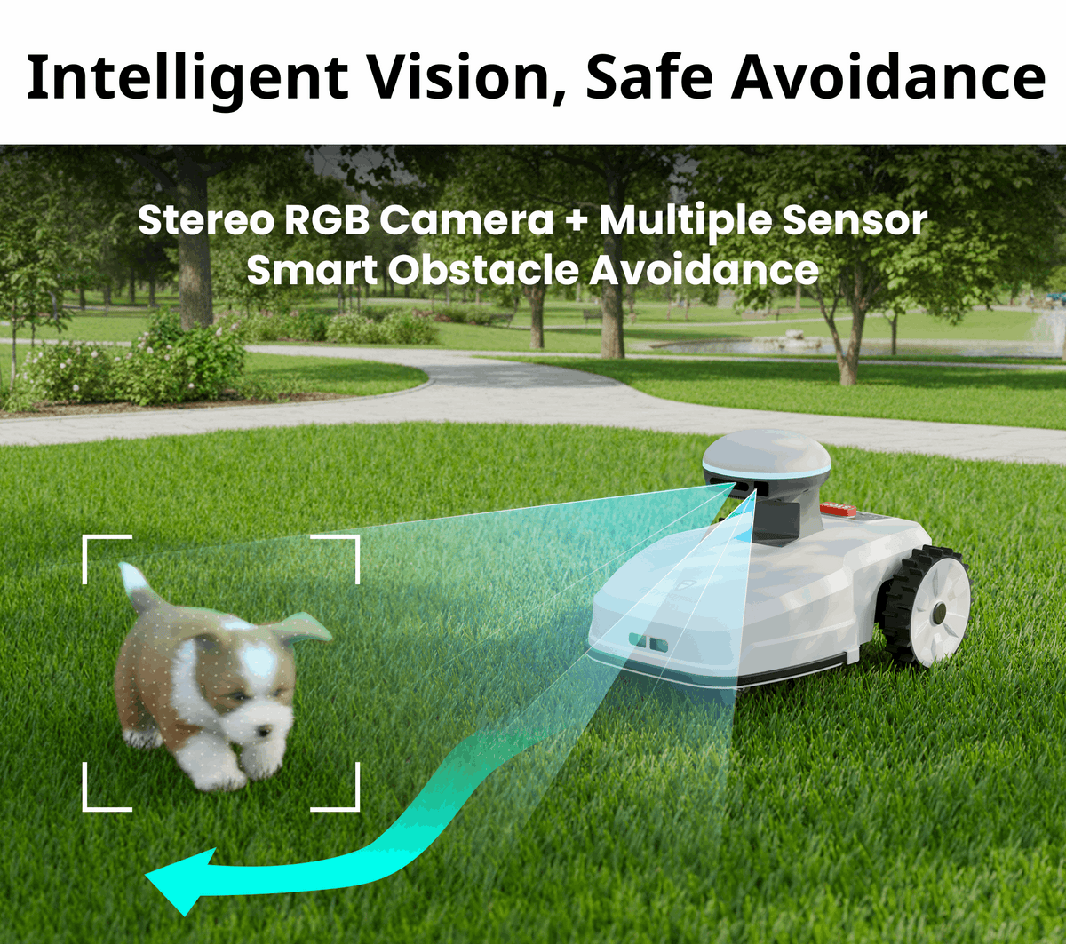 Smart Wireless Robotic Lawn Mower FR4000