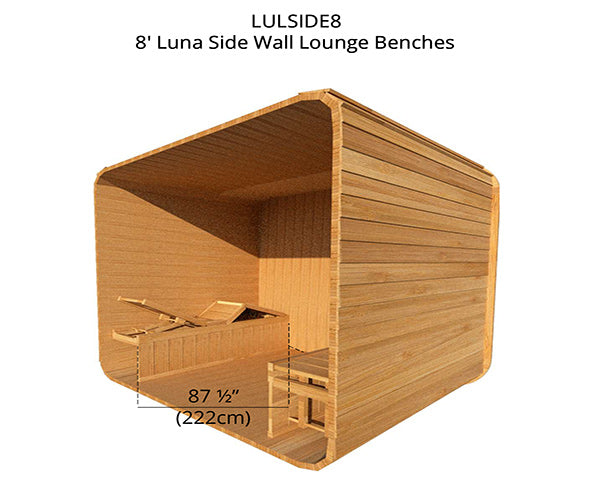 8' Luna Side Wall Lounge Benches