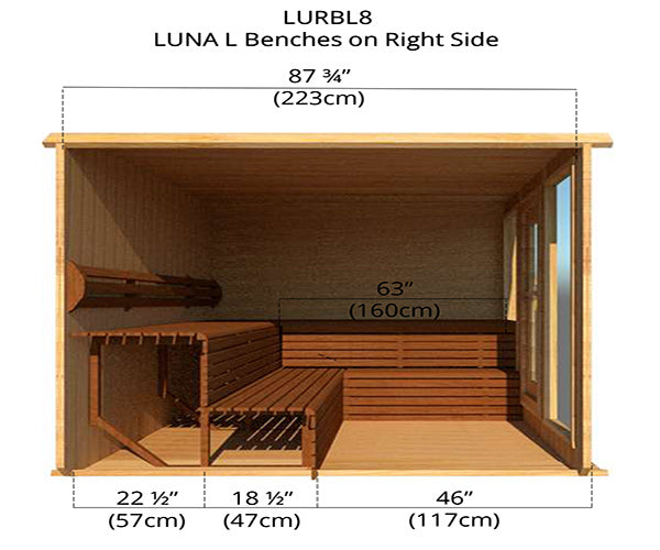 Luna L Benches on Right Side