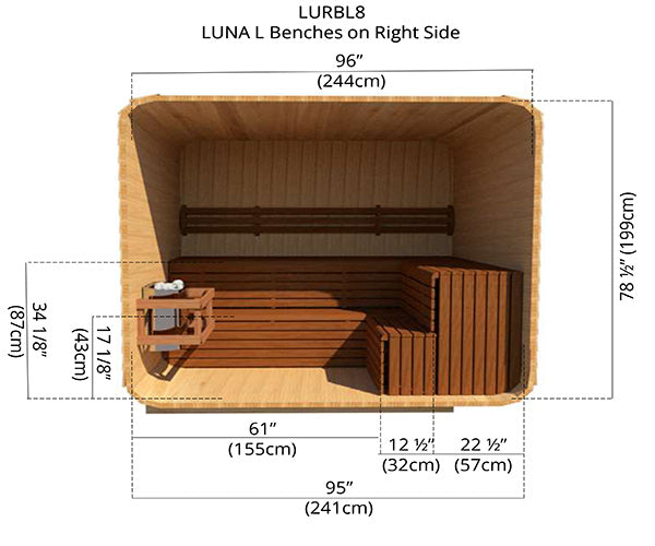 Luna L Benches on Right Side