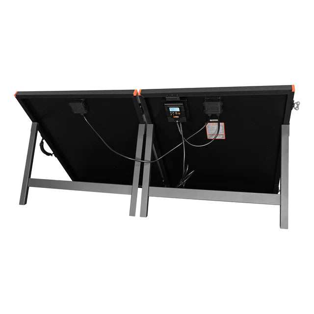 MEGA 200 Portable Briefcase Charging Kit | 200 Watt Portable Solar Panel | Premium 12V Portable Solar Panel for Generators, Vans, Campers | High Efficiency