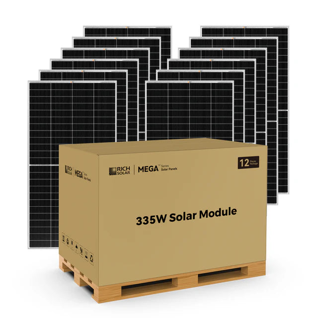 MEGA 335 | 335 Watt Solar Panel | Premium Grid-tie or Off-grid Solar Panel for Residential, Commercial, Agriculture | 25-Year Output Warranty