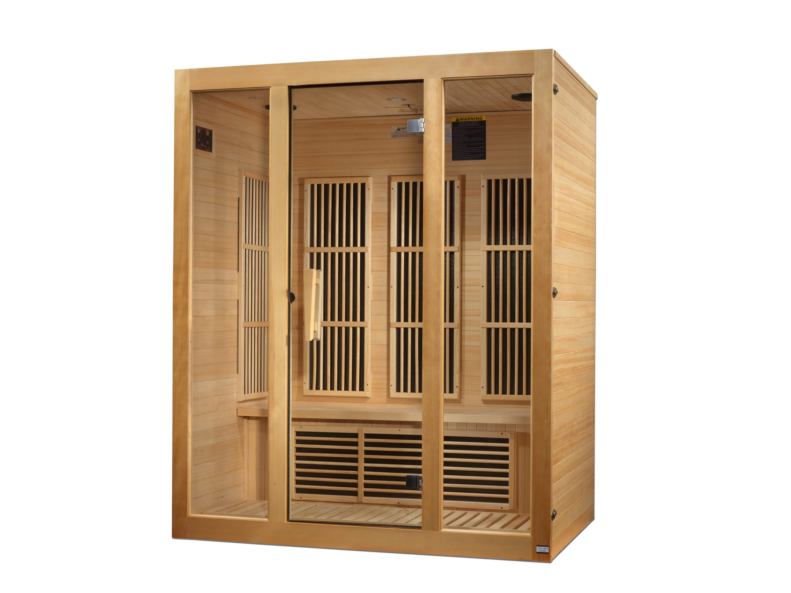 Maxxus Bellevue 3 Person Near Zero EMF FAR Infrared Sauna Canadian Hemlock MX-J306-01-ZF