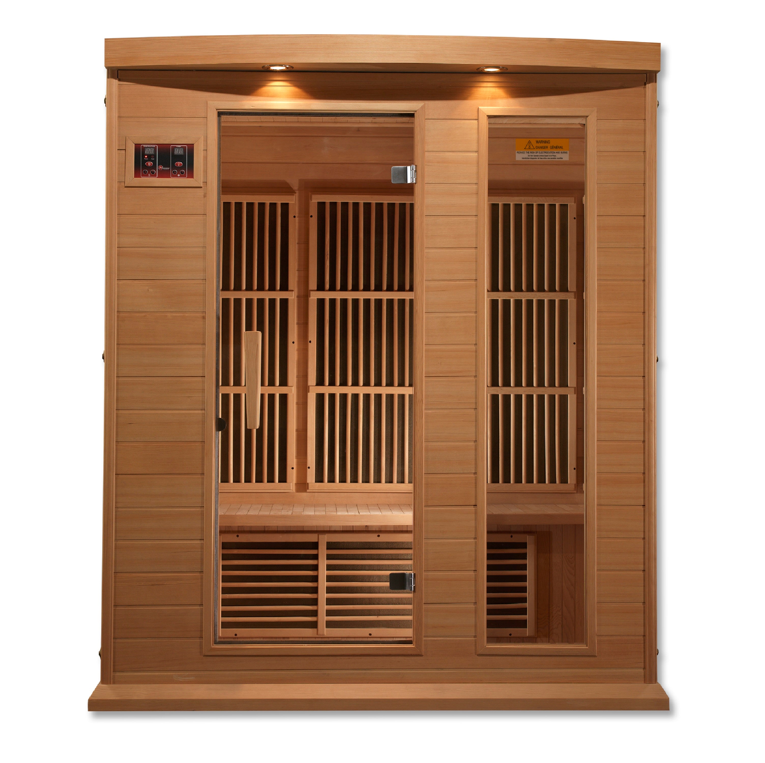 Maxxus Montilemar 3 Person Near Zero EMF FAR Infrared Sauna – Canadian Hemlock MX-K306-01-ZF