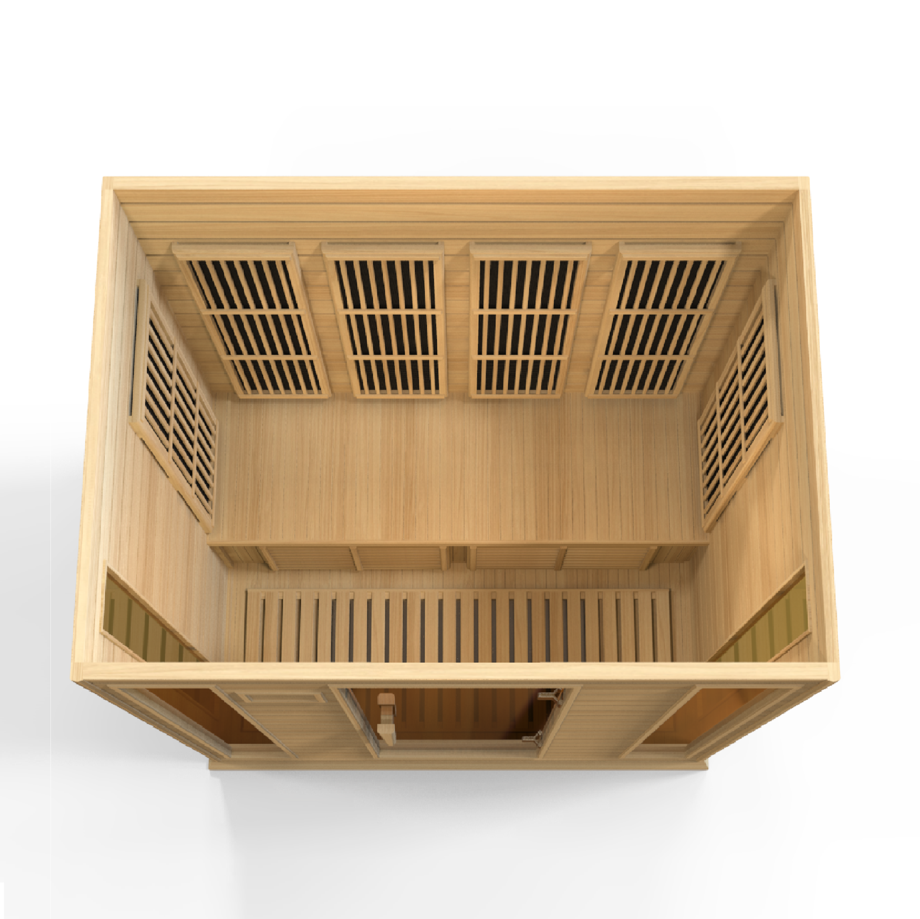 Maxxus Chaumont 4 Person Near Zero EMF FAR Infrared Sauna – Canadian Hemlock MX-K406-01-ZF