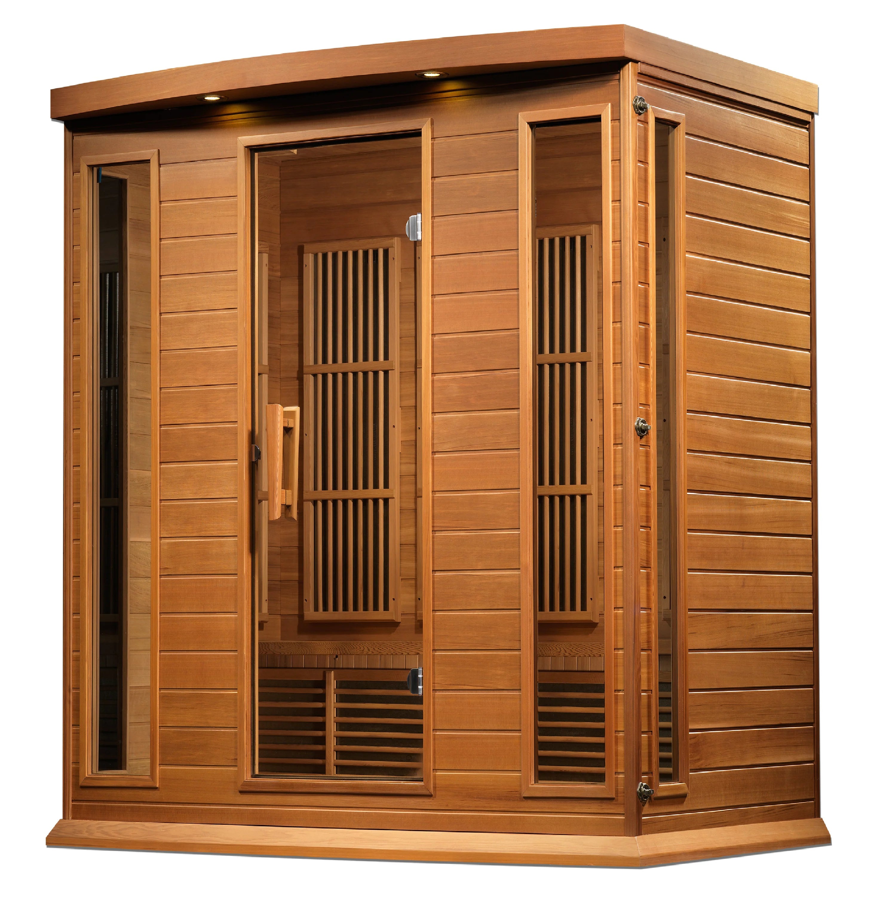 Maxxus Chaumont 4 Person Near Zero EMF FAR Infrared Sauna – Canadian Red Cedar MX-K406-01-ZF CED