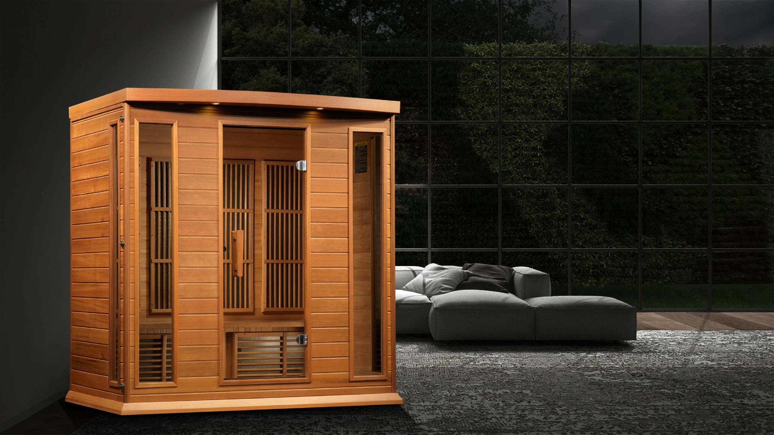 Maxxus Chaumont 4 Person Low EMF FAR Infrared Sauna Canadian Red Cedar MX-K406-01 CED