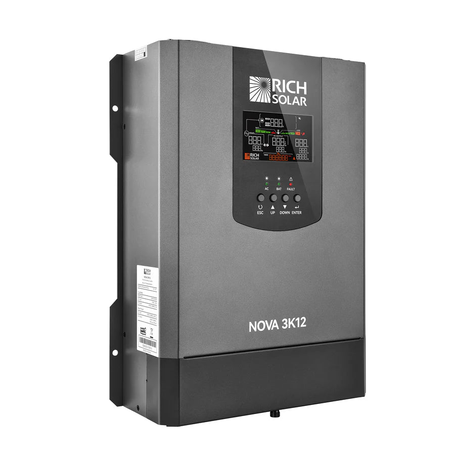 NOVA 3K12 | 3000W 12V Pure Sine Wave Inverter with Built-in Transfer Switch