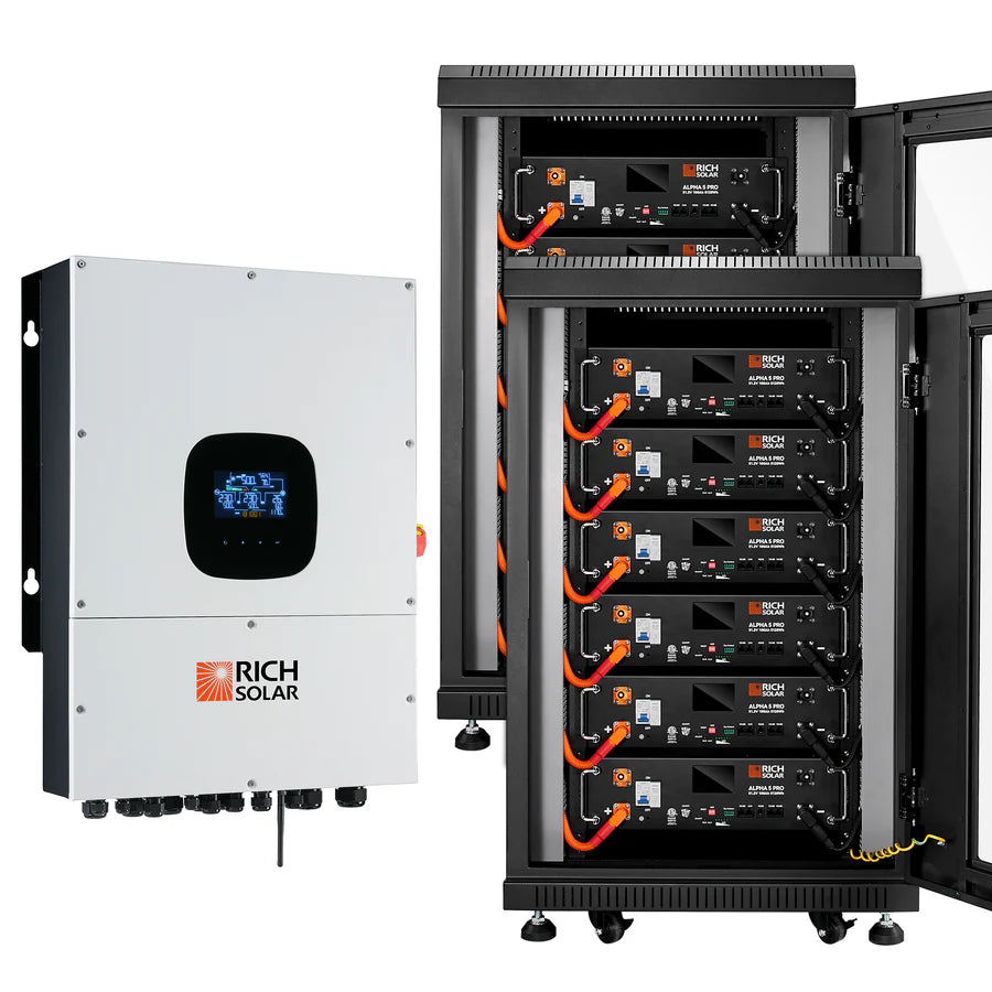 NOVA 12K PV Hybrid Inverter Solar Kit | 61.44kWH Server Lithium Battery [KIT-SR0002]