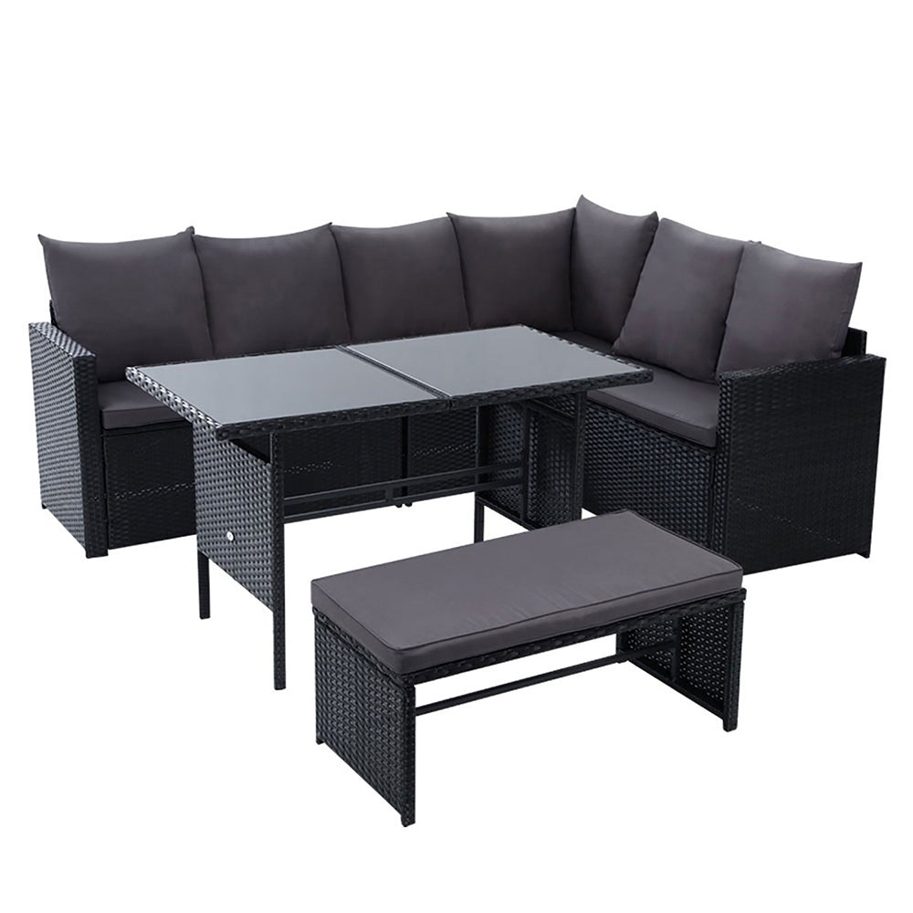 Gardeon Outdoor Furniture Dining Setting Sofa Set Lounge Wicker 8