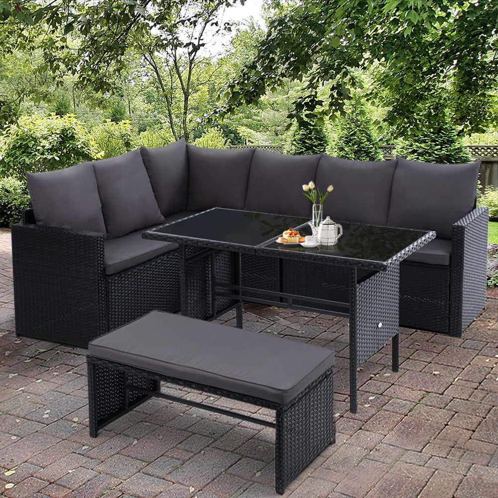 Gardeon Outdoor Furniture Dining Setting Sofa Set Lounge Wicker 8