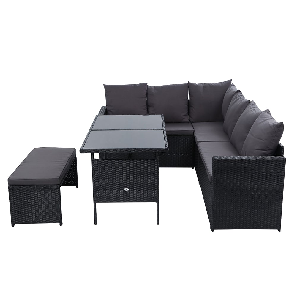 Gardeon Outdoor Furniture Dining Setting Sofa Set Wicker 8 Seater