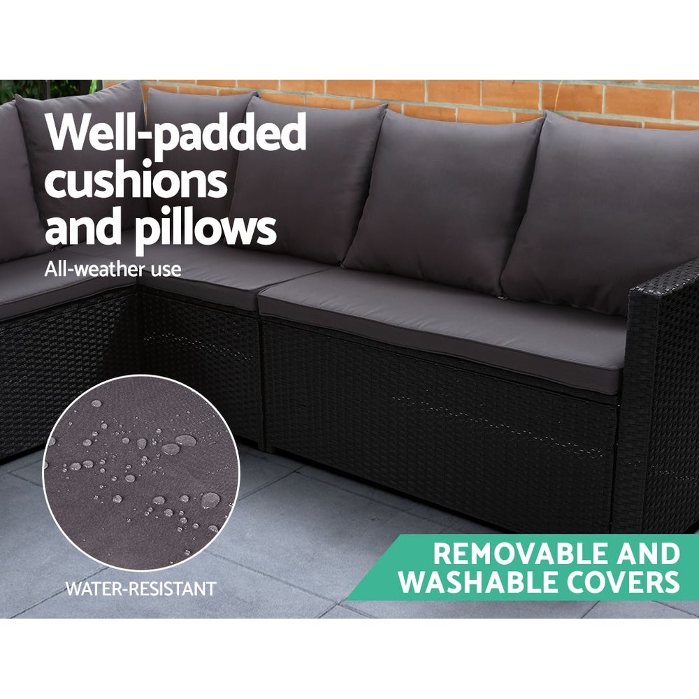 Gardeon Outdoor Furniture Dining Setting Sofa Set Wicker 8 Seater